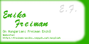eniko freiman business card